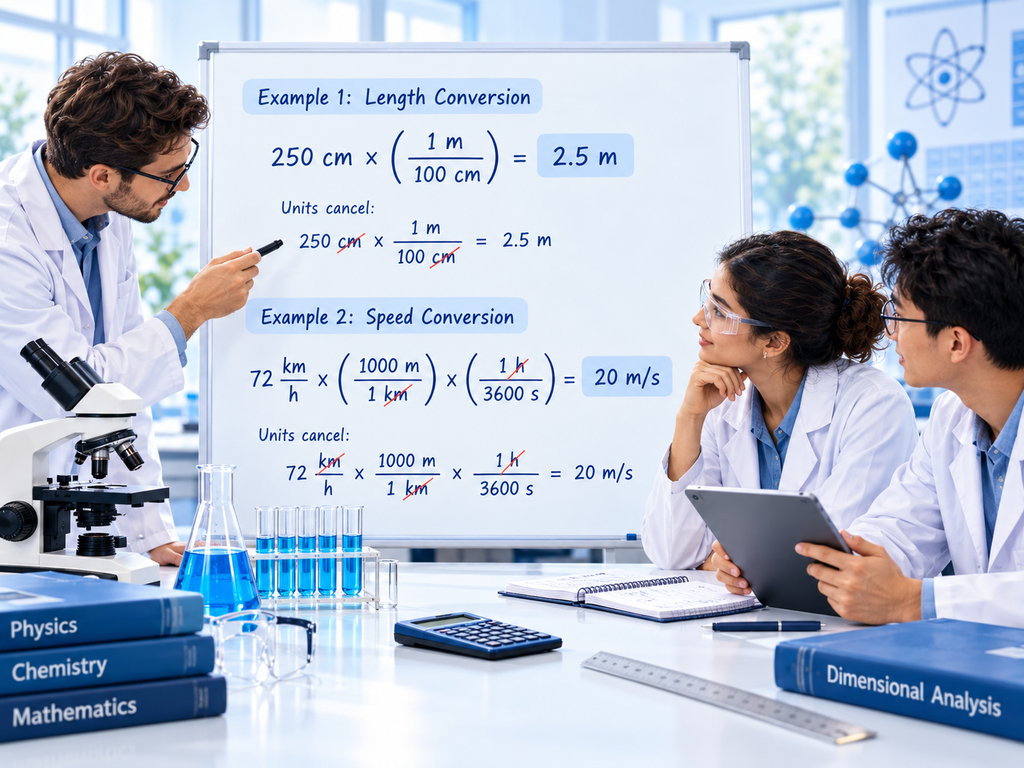 how to convert units in science using dimensional analysis