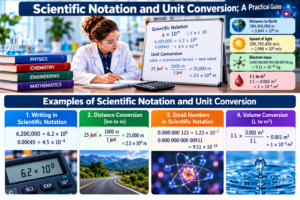 Scientific notation unit conversion with SI prefixes and powers of ten