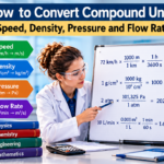 How to convert compound units for speed density pressure and flow rate